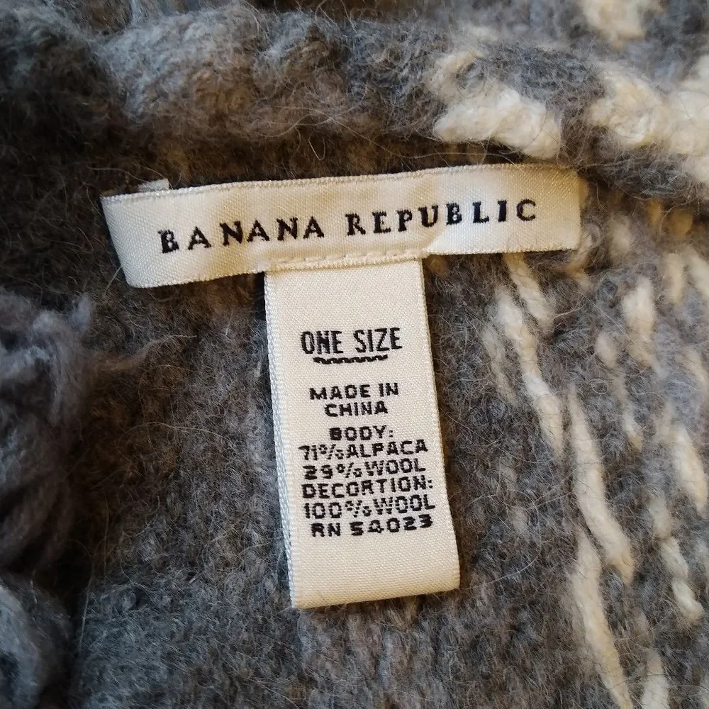 Banana Republic Alpaca Wool Pom Scarf
